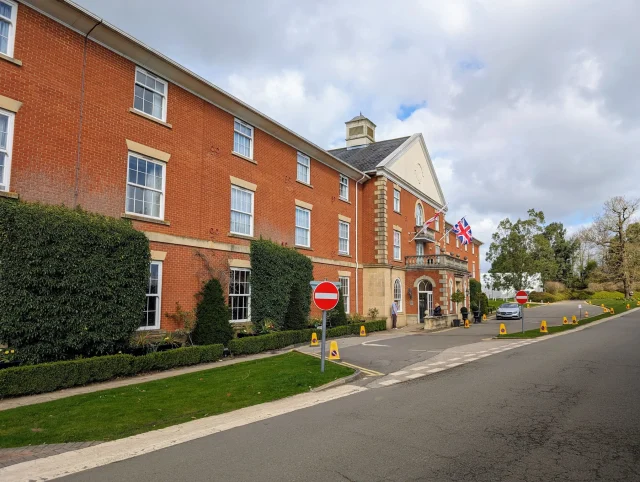 The outside of Whittlebury Hall
