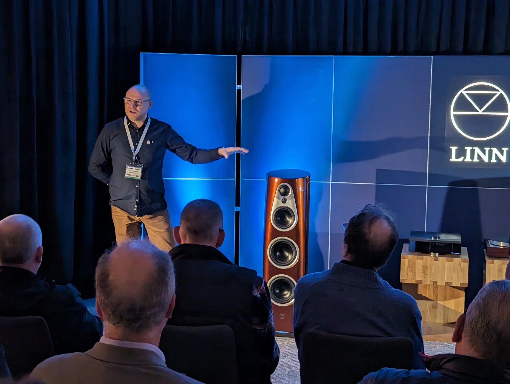 Linn have always been great presenters and Gordon Inch was no exception. If you ever want to see a company driven by passion, look no further. Hats off to Gordon, he did a great job on our recent factory tour too, it was a pleasure to see him in action again.