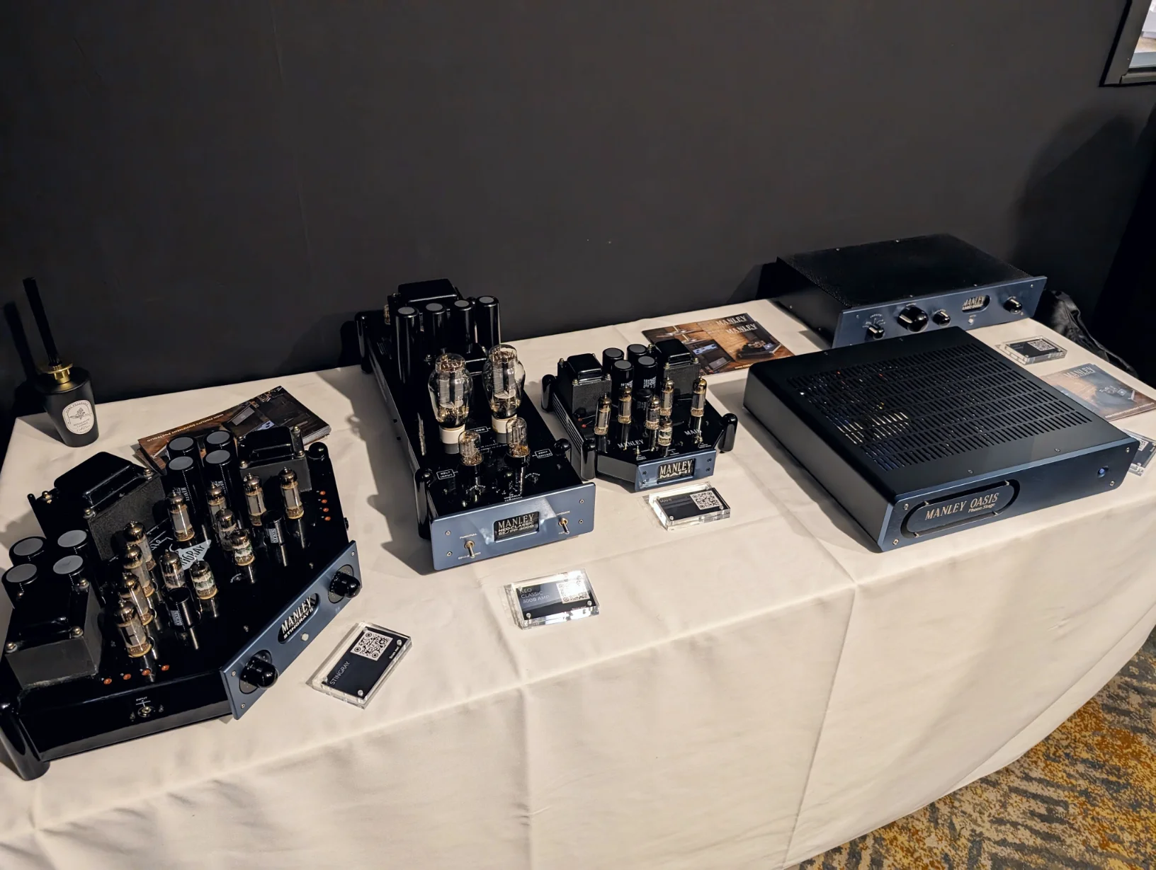 SCV Distribution had multiple demonstration areas with Manley Labs catching our eye and a great headphone display (which I forgot to picture…)