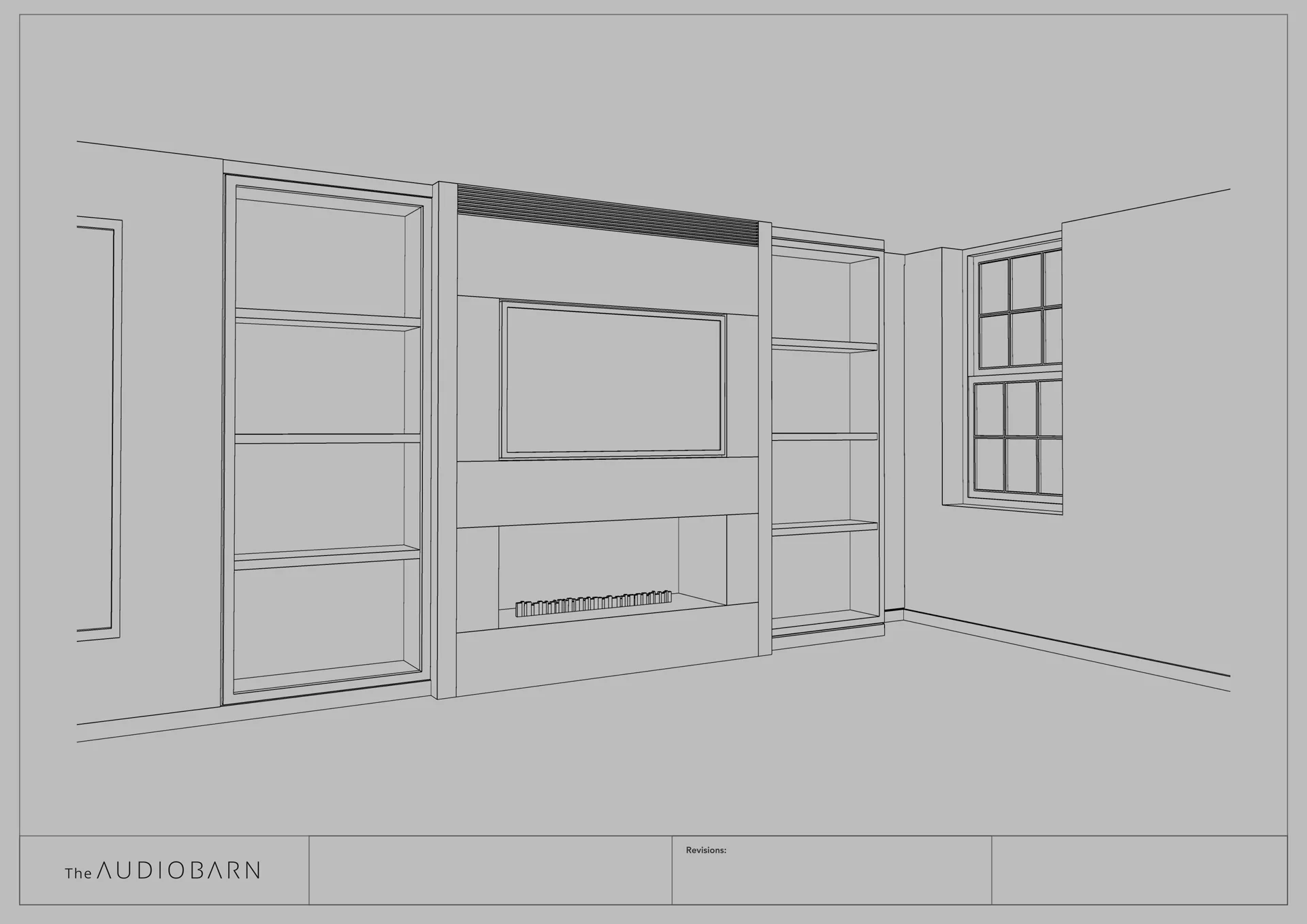 Initial Design Concept Drawing of the Media Wall