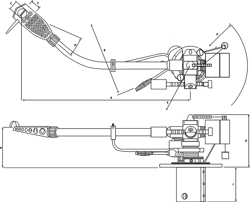 Sme Tonearm M2 9r Technical Drawing