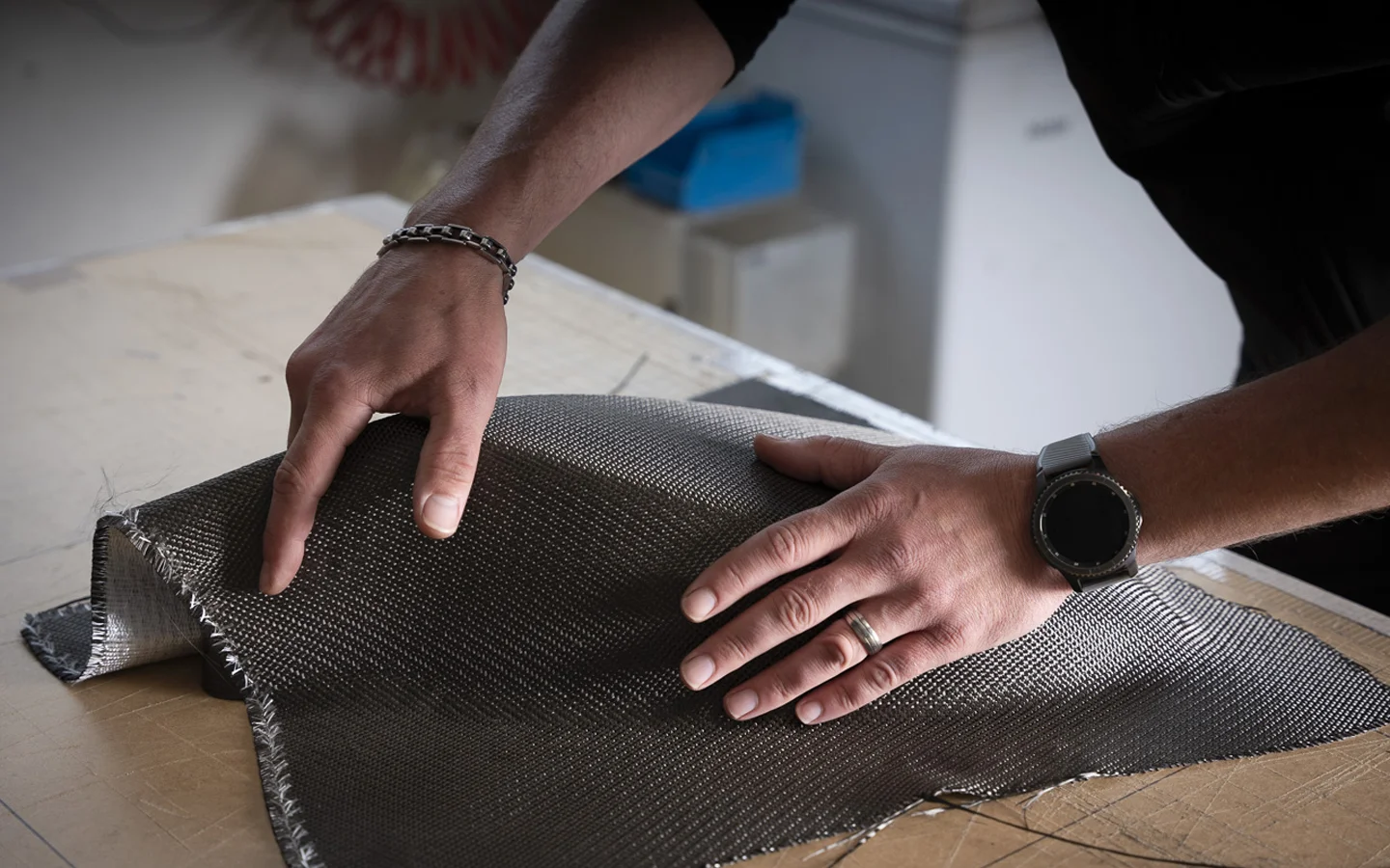Wilson Benesch’s bespoke Carbon Fibre PET material