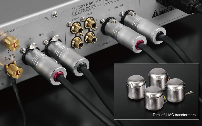 Compatible with various analog playback environments, including balanced connections for MC cartridges.